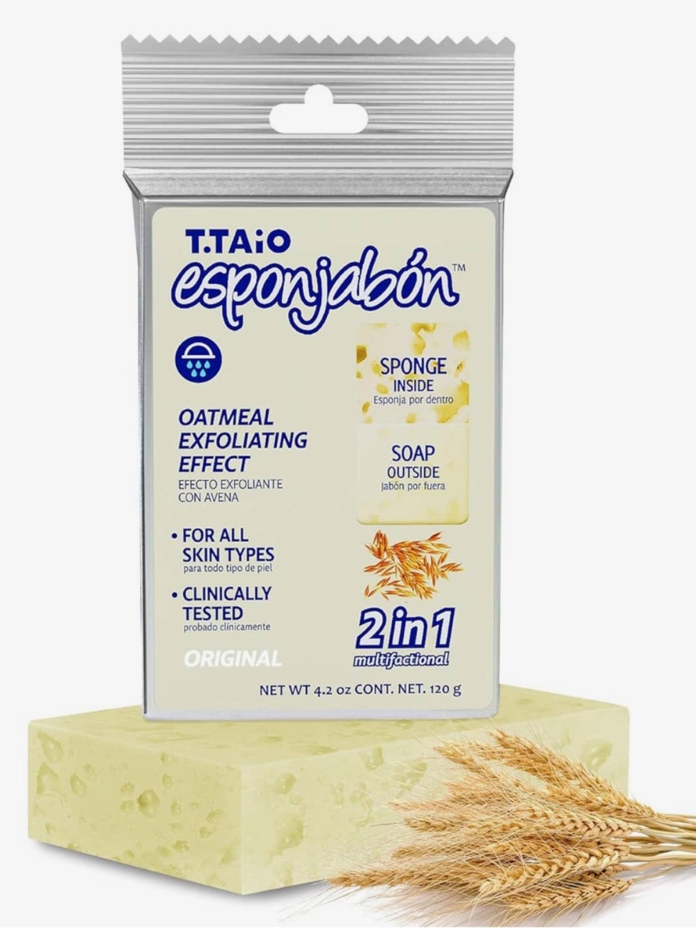 Esponjabón Oatmeal Exfoliating 2-in-1 Soap (Cream)